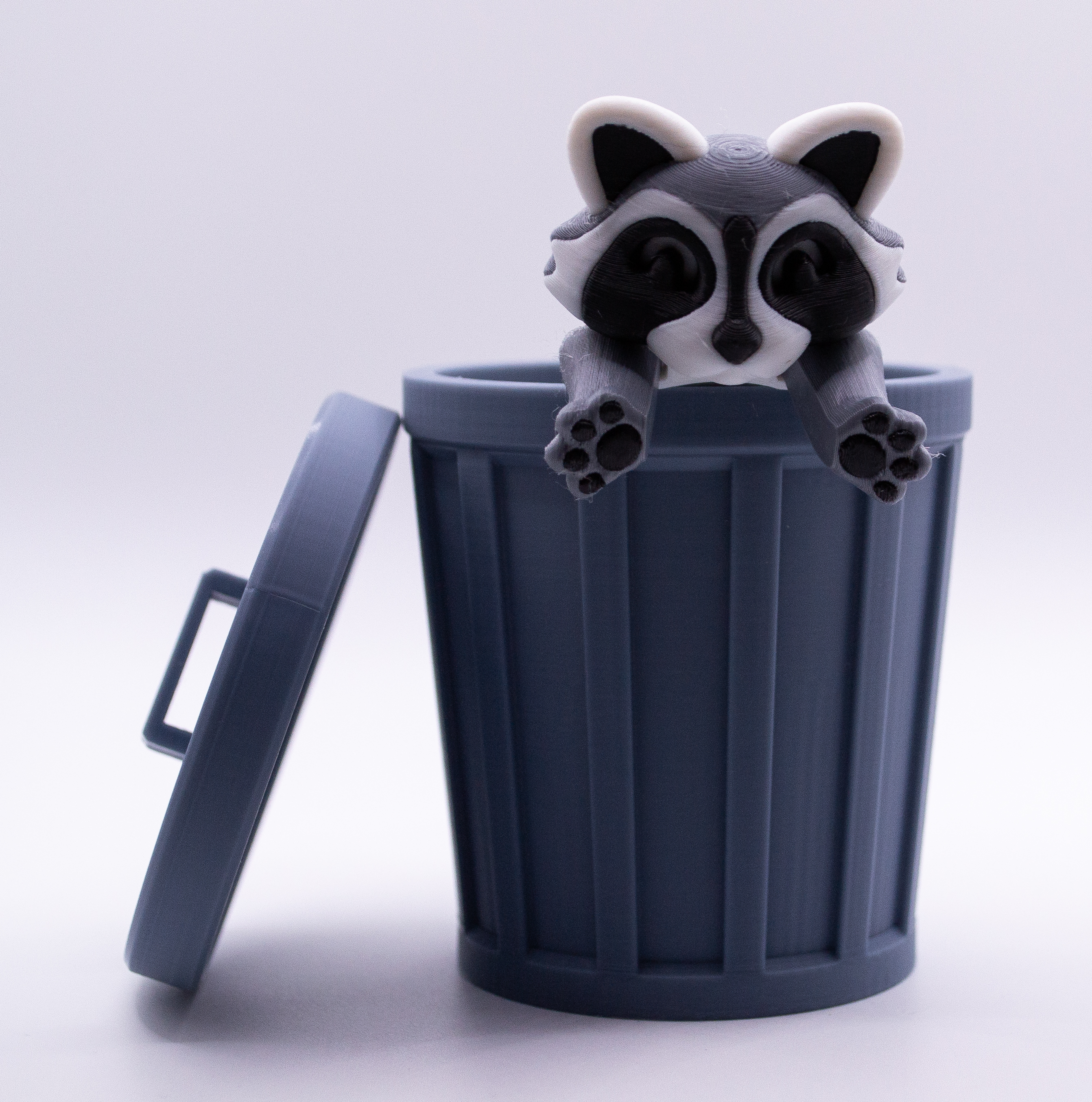 Trash Panda with Garbage Can 